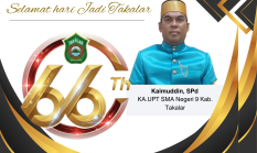 UPT SMA Negeri 9 Kab.Takalar Mengucapkan Selamat Hari Jadi Kab.Takalar  Ke 66