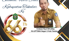 UPT SMA Negeri 2 Kab.Takalar Mengucapkan Selamat Hari Jadi Kab.Takalar  Ke 66
